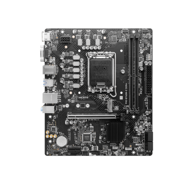 Tarjeta Madre MSI Pro B760M-E DDR4 / LGA1700 / Micro-ATX / DDR4 Memory Boost 4800+MHz/OC / PCIe 4.0 x16 / Ranura M.2 Gen4 / B760M-E DDR4