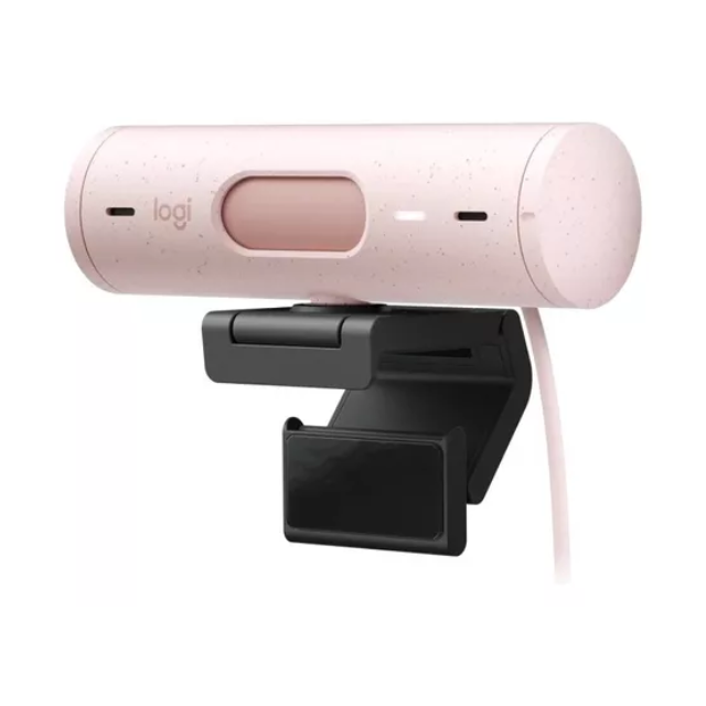 Webcam Logitech Brio 500 con Micrófono / 4MP / 1920 x 1080 Píxeles / USB-C / Rosa / 960-001418