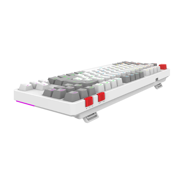 Teclado Gamer Inalámbrico LEVEL PRO GK990 Balam Rush Legend Series/ Color Blanco/Gris / BR-940375/ Switch Outemu Red
