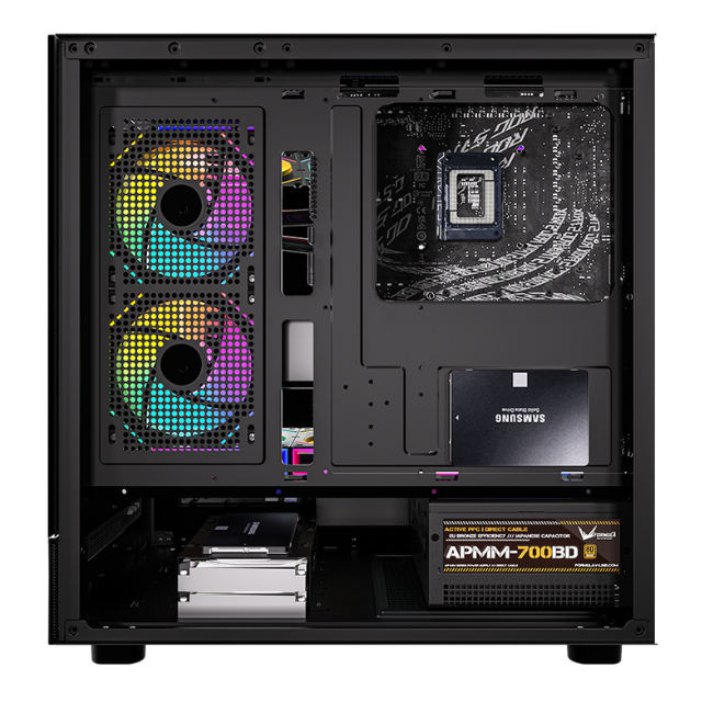 Gabinete Mid Tower Formula V Crystal Z8 Cosmic Negro 6 Fan