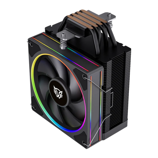 Disipador y Ventilador Balam Rush Heliux Pro HEX55 de 120mm, Compatible con Intel 1200 / 115x / 1700 / 1851 y AMD AM4 / AM5, Color NEGRO