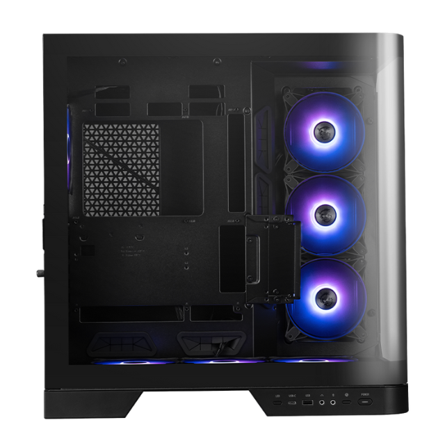 Gabinete MSI MAG PANO 120R PZ / Cristal Templado / E-ATX / USB 3.2 / Incluye 7 Ventiladores / Sin Fuente / Negro / Compatible Con Tarjetas Madre Back Connect