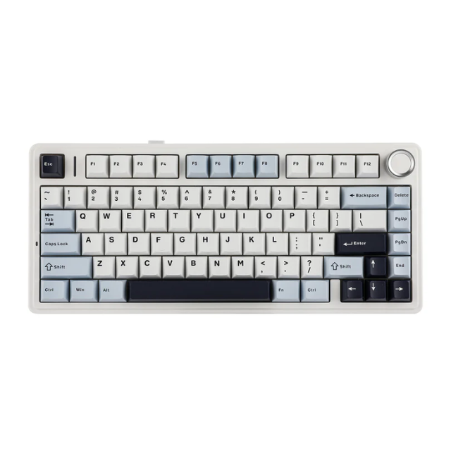 TECLADO MECANICO EPOMAKER X AULA F75 / 75% / HOT SWAP / RGB / WIRELESS/ BATERIA 4000MAH / REAPER SWITCH / LIGHT BLUE