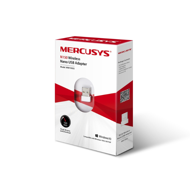 MERCUSYS MW150US Adaptador USB Nano, Inalámbrico, N150
