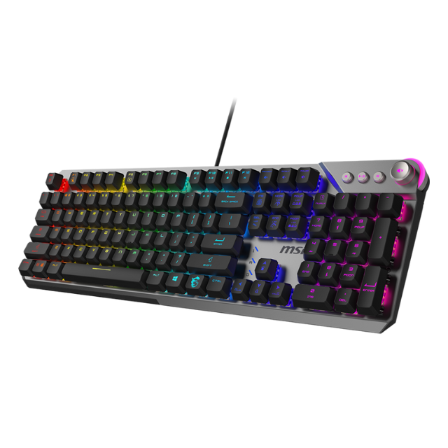 Teclado Gamer MSI STRIKE 600 SILENT LED RGB, Teclado Mecánico, Membrana, Alámbrico, USB, Negro, Inglés