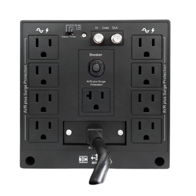 Regulador CDP R-AVR2408 / 1200W / 2400VA / 8 Contactos / R-AVR2408