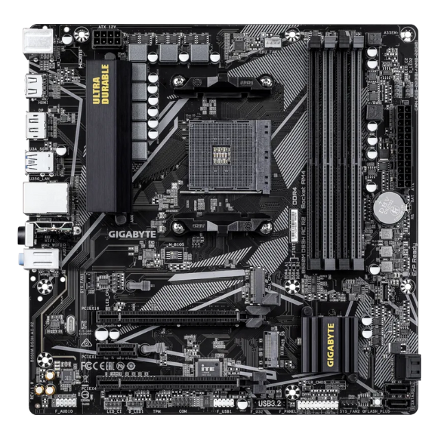 Tarjeta Madre Gigabyte B550M DS3H AC R2 / Micro-ATX / AM4 / AMD B550 / Up to 128GB DDR4 / HDMI/DP / B550M DS3H AC R2