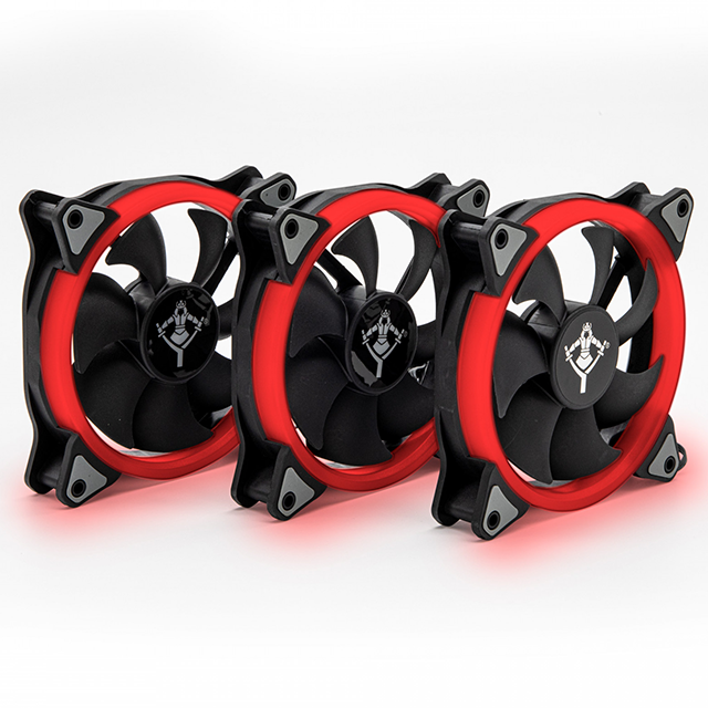 Kit de ventiladores para Gabinete Yeyian Typhoon Red / 120mmx3 / YCT-050720R