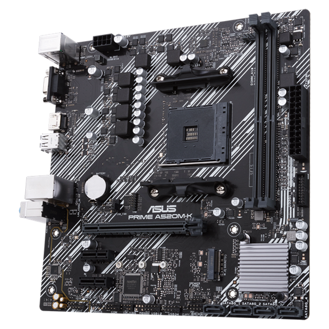 Tarjeta Madre Asus PRIME A520M-K Socket AM4 AMD Ryzen 3ra Generación Ready A520 Micro ATX / DDR4