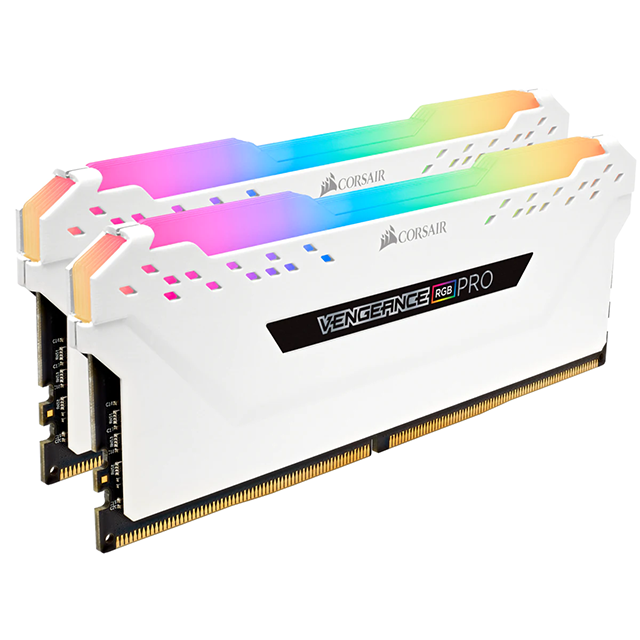 Memoria RAM DDR4 16GB 3000MHz Corsair Vengeance RGB PRO 2x8GB / Blancas / CMW16GX4M2C3000C15W/ gamerdays