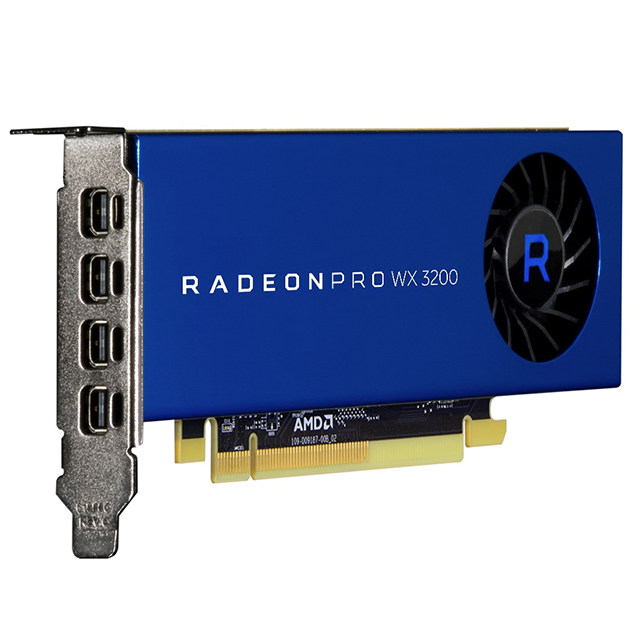 Tarjeta de Video Profesional AMD Radeon Pro WX 3200 / 4GB GDDR5 / Mini DP x4 / 100-506115