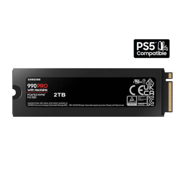 Unidad de Estado Sólido SSD 990 PRO con disipador de calor PCIe 4.0 NVMe™ SSD de 2 TB