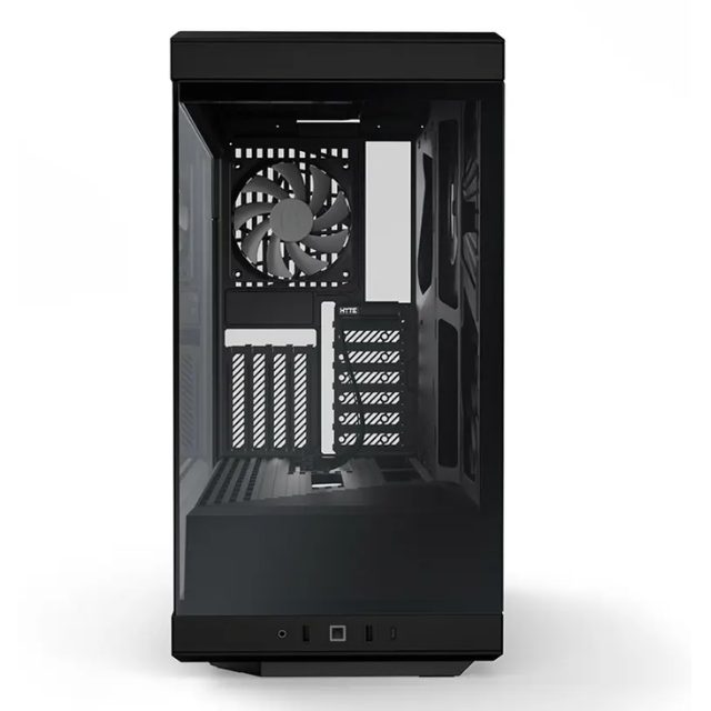 Gabinete HYTE Y40 / ATX Mid Tower / 2x 120mm ventiladores pre instalados / Cristal Templado panorámico moderno y estético con cable elevador PCIE 4.0 incluido / Color Negro/ CS-HYTE-Y40-B /