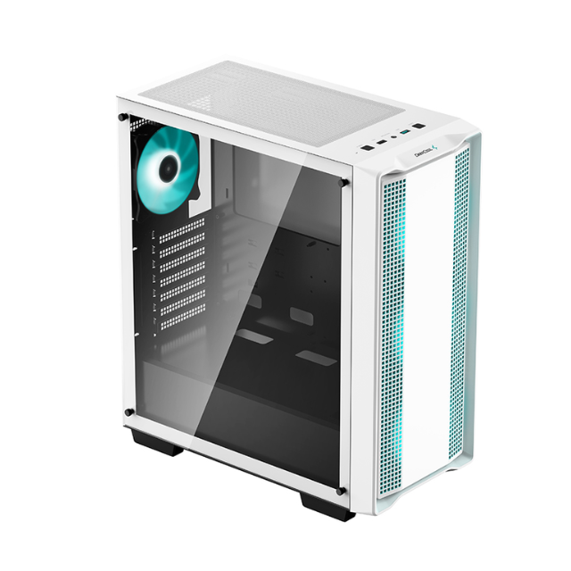 Gabinete Gamer DeepCool CC560 LED / Cristal Templado / Midi-Tower / Mini-ITX/Micro-ATX/ATX / USB 2.0/3.0 / Sin Fuente / 4 Ventiladores Instalados / Blanco / R-CC560-WHGAA4-G-1