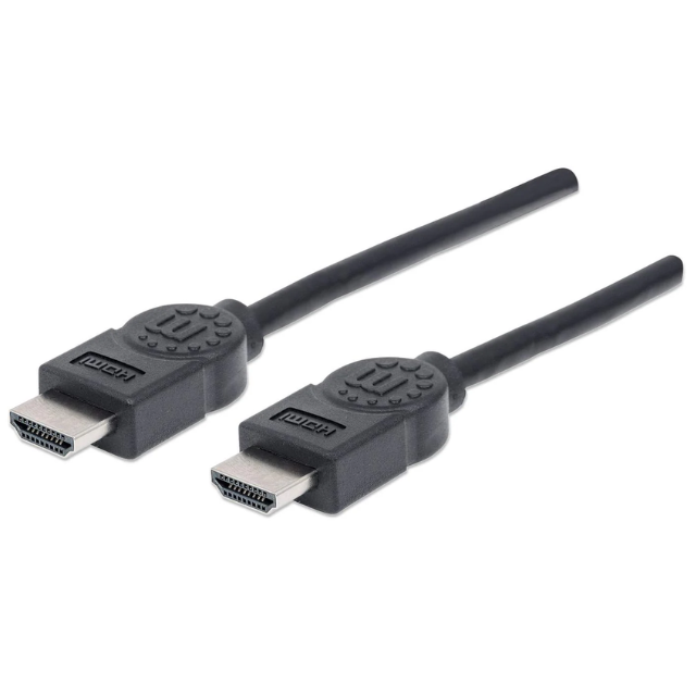 Cable HDMI / 1.8 metros / 4K a 30HZ / HDMI macho a HDMI macho / Blindado / Negro / Manhattan