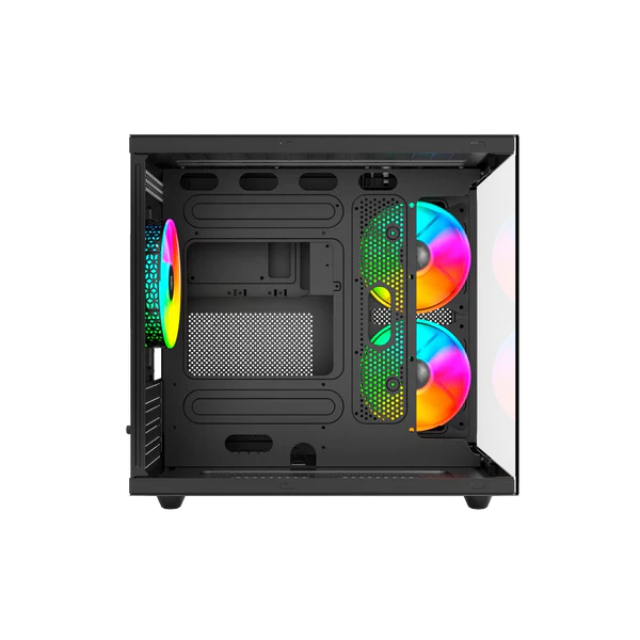 Gabinete Balam Rush Tank Pro Evo GM955 / Mini Tower/Micro ATX/ITX / 3 Ventiladores / Cristal Templado / Black / BR-937320