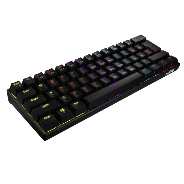 Teclado Gamer Mecanico XPG SUMMONER MINI Switch Blue / 60% / RGB / Español / USB / Negro / SUMMONERMINI61BL-BKCES/