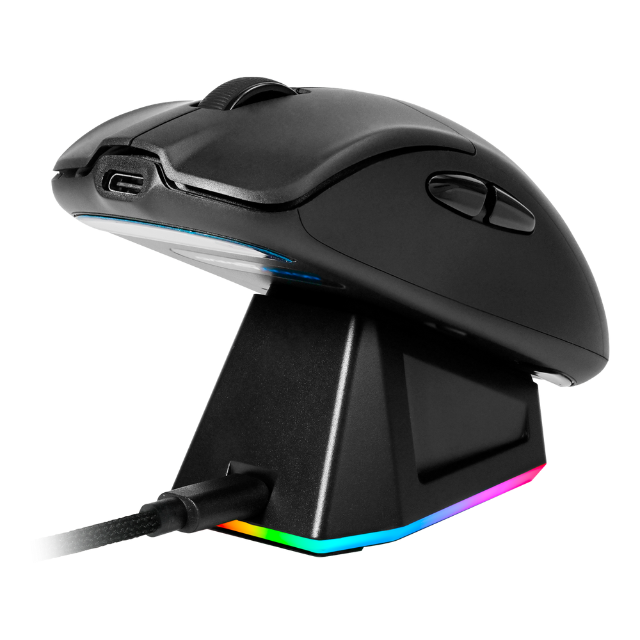 Mouse Gamer Inalámbrico Game Factor MOW 800 / 26,000DPI / NEGRO / Pixart 3395 IC / Iluminación RGB / MOW800-BK