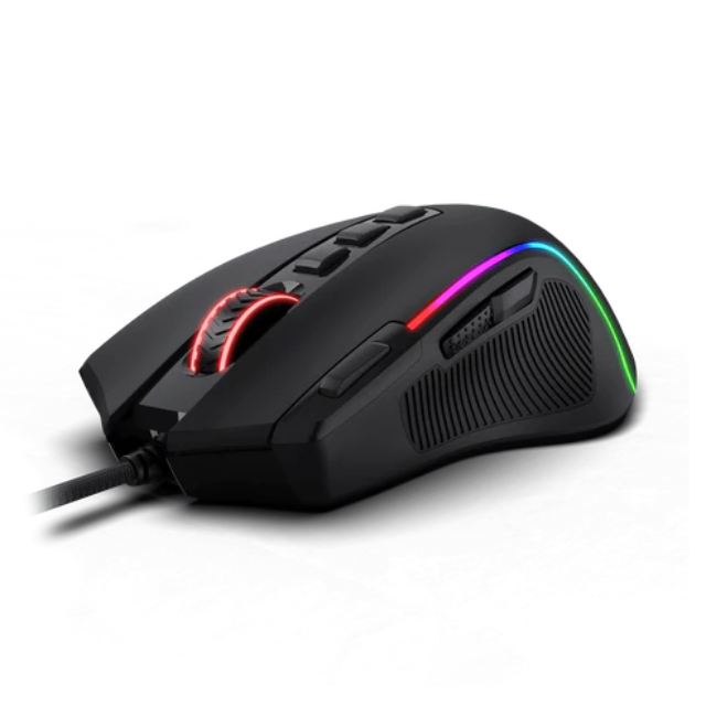Mouse Gamer Redragon Predator M612 RGB / alámbrico / Negro / 5 modos de Retroiluminación / M612-RGB