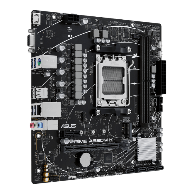 Tarjeta Madre ASUS PRIME A620M-K / Socket AM5 / Micro-ATX / AMD A620 / HDMI / Up To 96GB DDR5 / PRIME A620M-K