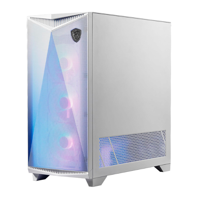 Gabinete MSI MPG GUNGNIR 300R AIRFLOW / Cristal / RGB / Midi-Tower, ATX/Micro-ATX/ITX / USB 3.2 / 4 Ventiladores ARGB Instalados / Blanco / MPG GUNGNIR 300R AIRFLOW WHITE