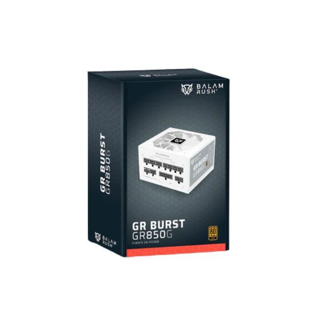 Fuente de Poder Balam Rush GR Burst GR850G 80+ Gold / 20+4 pin / ATX / 850W /Blanca/ BR-940320