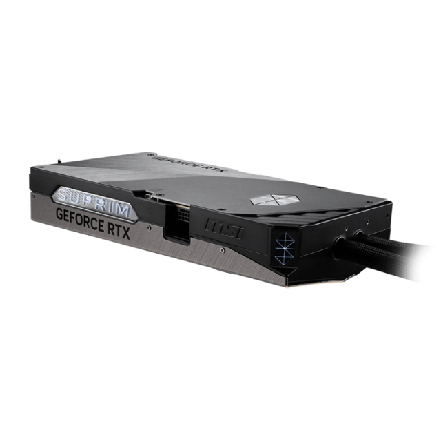 MSI GeForce RTX 5090 32G SUPRIM Liquid SOC — 32 GB GDDR7 (28 Gbps/512 bits), PCIe 5X 16, Boost: 2565 MHz, refrigeración por Agua, HDMI 2.1b, DisplayPort 2.1b