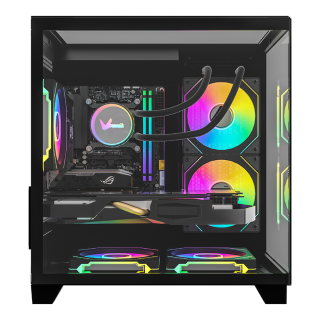 Gabinete Formula Crystal Z9m ,mid Atx, Usb 3.0, Type-c, Black