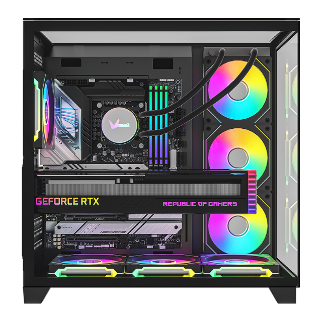 Gabinete Formula V Crystal Z9 Floe Black Mid Tower Usb-c