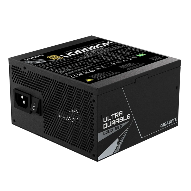 Fuente de Poder Gigabyte UD850GM 80 PLUS Gold, Modular, 24-pin ATX, 120mm, 850W
