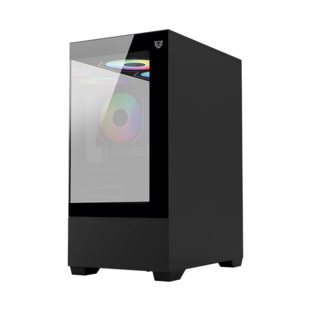 Gabinete Balam Rush NITROX GLOW CRYSTAL 4700C, Mini-Tower, Micro-ATX/Mini-ITX, USB 2.0/3.0, sin Fuente, 3 Ventiladores Instalados, Negro