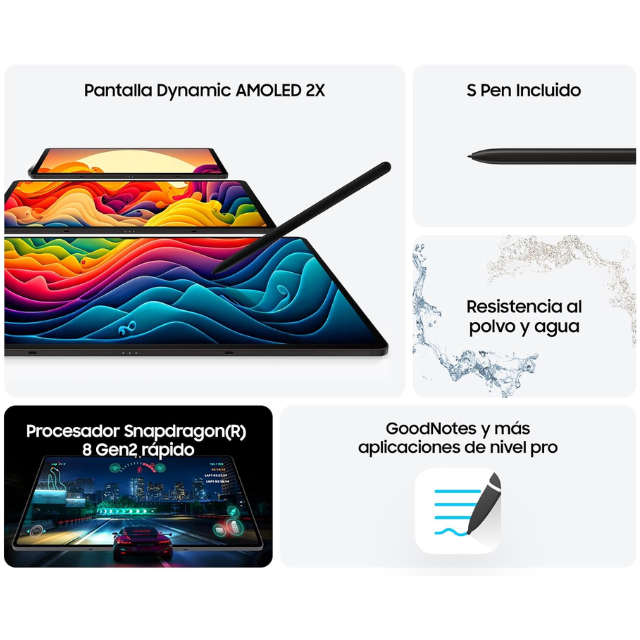 Samsung Galaxy Tab S9 Ultra Gris 16GB RAM 1TB, AI, Spen / Teclado Samsung Original / Equipo seminuevo / 6 meses de garantía