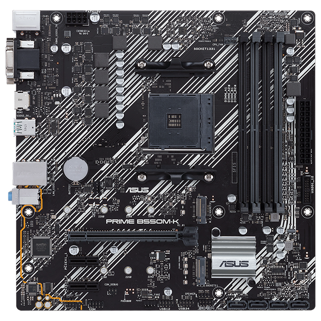 Tarjeta Madre ASUS PRIME B550M-K / AM4 / AMD RYZEN 3000 SERIES / Micro-ATX