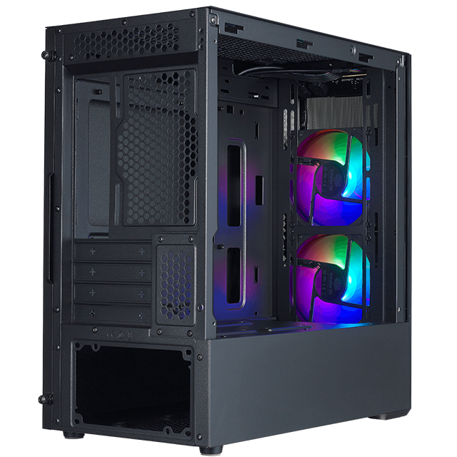 Gabinete Cooler Master Masterbox MB311L ARGB / Cristal Templado / 2 Ventiladores ARGB / Mini Torre / Micro-ATX / USB 3.0 / MCB-B311L-KGNN-S02