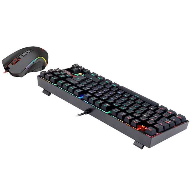 Kit Gamer Redragon Teclado y Mouse / Alámbrico / Mecanico / Iluminación LED RGB / Español / USB / K552RGB+M607 