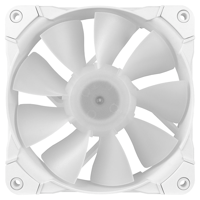 Ventilador Munfrost Sunflower ARGB Blanco / Compatible con Aura Sync etc. / 6 pin - Directo a Controlador / Anti-Vibraciones