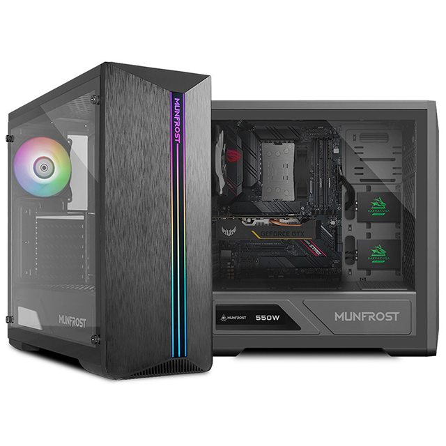 Gabinete Munfrost SHINE RGB / Cristal templado / ATX - Micro ATX - Mini ITX / 1 Ventilador ARGB incluido