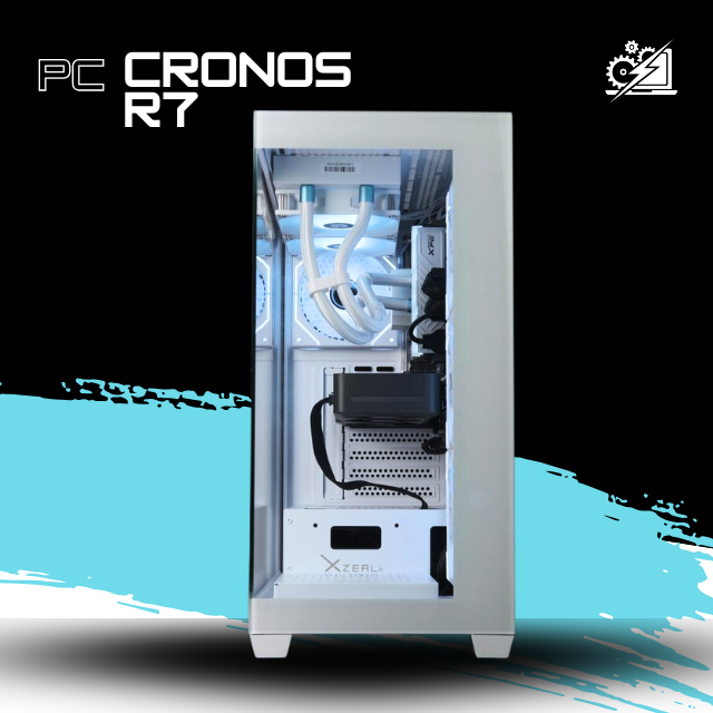 PC CRONOS R7 / AMD RYZEN 7 5700X / RTX 5060 / 32GB RAM / 1TB SSD NVME / ENFRIAMIENTO LIQ 240MM / FUENTE 700W 80+ BRONZE / W11 PRO / PROMOCION