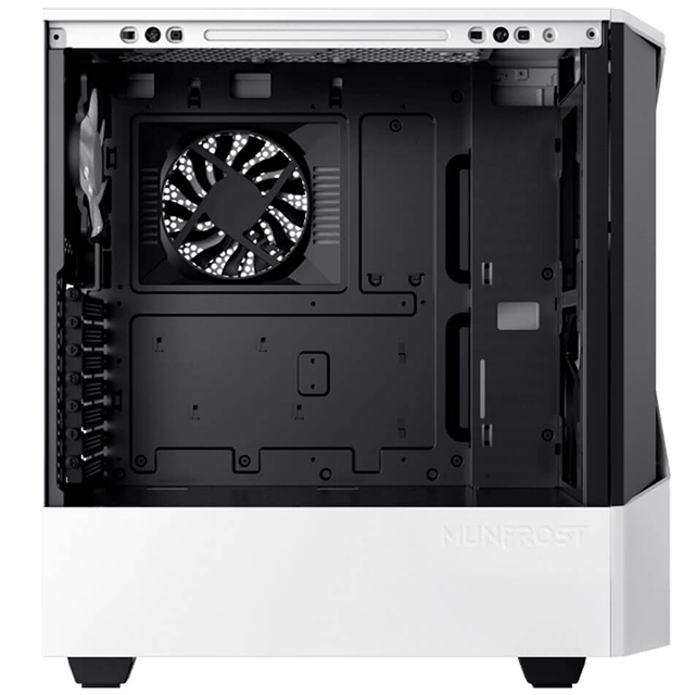 Gabinete Munfrost PANDA PRO WHITE / Cristal templado / ARGB Sync / Tecnología Munfrost COC / Control de ventiladores / E-ATX - ATX - Micro ATX - Mini ITX / 2 Ventiladores ARGB incluido