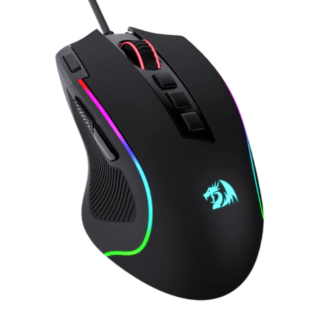 Mouse Gamer Redragon Predator M612 RGB / alámbrico / Negro / 5 modos de Retroiluminación / M612-RGB