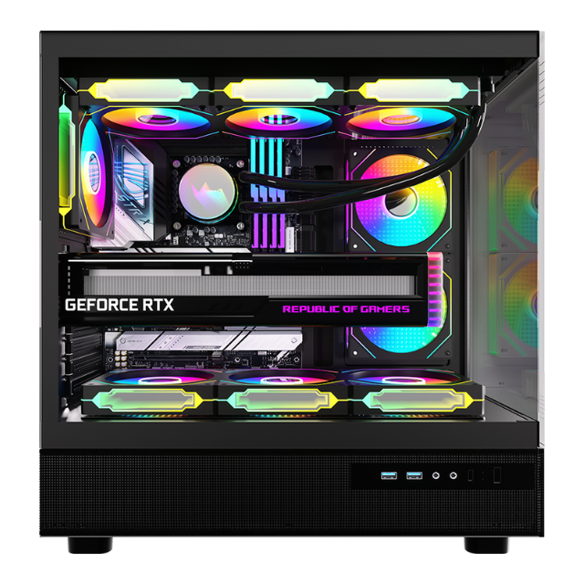 Gabinete Mid Tower Formula V Crystal Z8 Cosmic Negro 6 Fan
