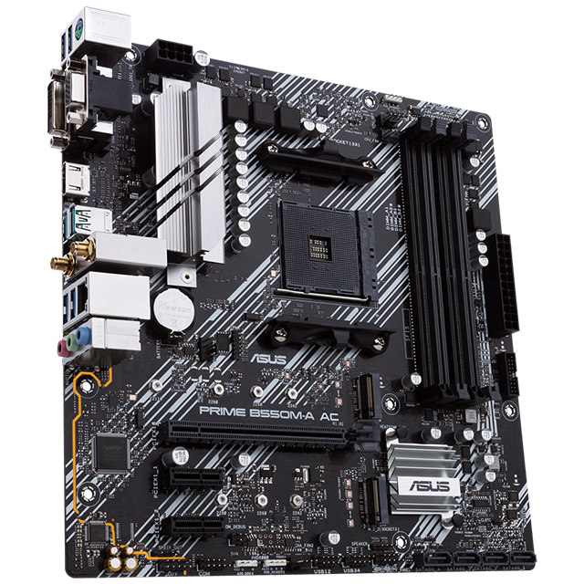 Tarjeta Madre Asus PRIME B550M-A AC / AM4 / AMD RYZEN 3000 SERIES / micro ATX