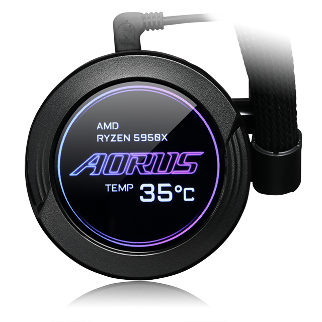 Sistema de Enfriamiento Liquido AIO GIGABYTE AORUS WATERFORCE X 360 / LCD display / RGB FUSION 2.0 / Intel y AMD