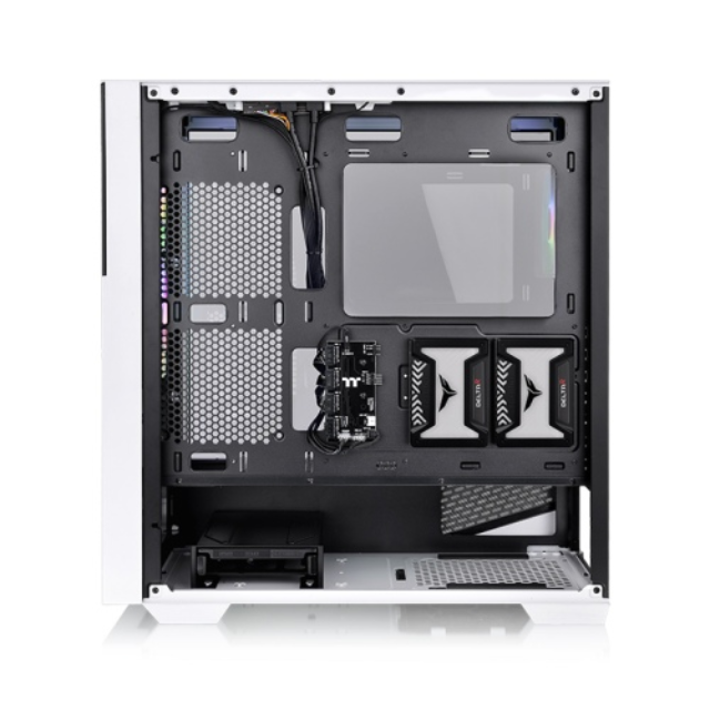 Gabinete Thermaltake Divider 370 TG Snow ARGB / Midi-Tower, ATX/Micro-ATX/Mini-ITX / Cristal Templado / USB 3.0 / Sin Fuente / 3 Ventiladores ARGB Instalados / Blanco / CA-1S4-00M6WN-00