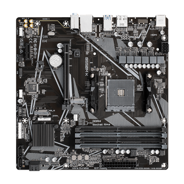 Tarjeta Madre Gigabyte B550M K / Socket AM4 / Ryzen 5000 Series Ready/ Micro ATX