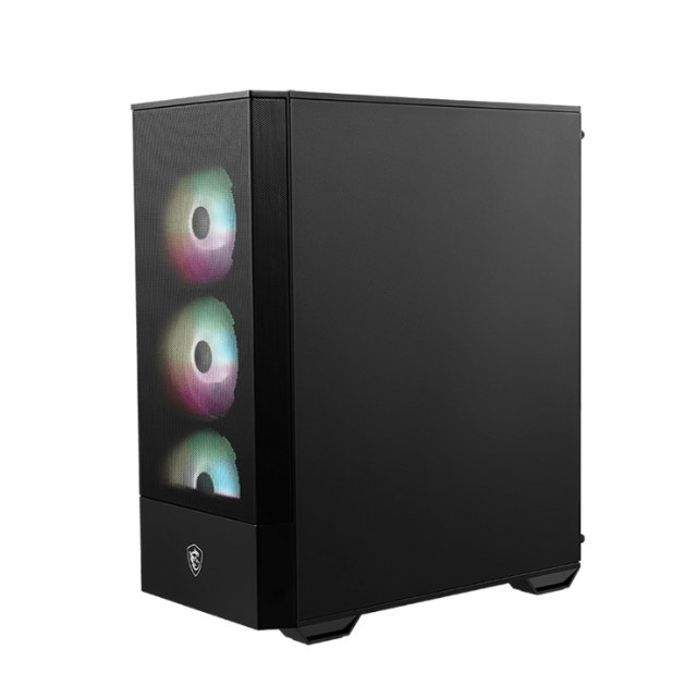 Gabinete MSI MAG FORGE 112R / Mid-Tower / Cristal Templado/ Panel Frontal Mallado / 4 Fans ARGB 120mm c/Controlador / Filtro de Polvo Magnético / Puertos USB 3.2 Gen1 Tipo-A / MAG FORGE 112R