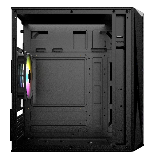 Gabinete Acteck Doom GI630 / Negro / Micro ATX/ Mini-ITX / Fuente 500W / Ventana Acrílico / AC-935739