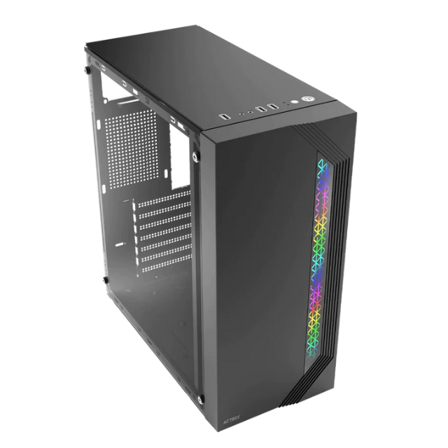 Gabinete Acteck Viken GM434 / Negro / Fuente incluida 500W / Mid Tower / Advanced Series