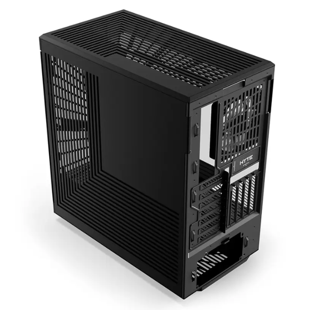 Gabinete HYTE Y40 / ATX Mid Tower / 2x 120mm ventiladores pre instalados / Cristal Templado panorámico moderno y estético con cable elevador PCIE 4.0 incluido / Color Negro/ CS-HYTE-Y40-B /