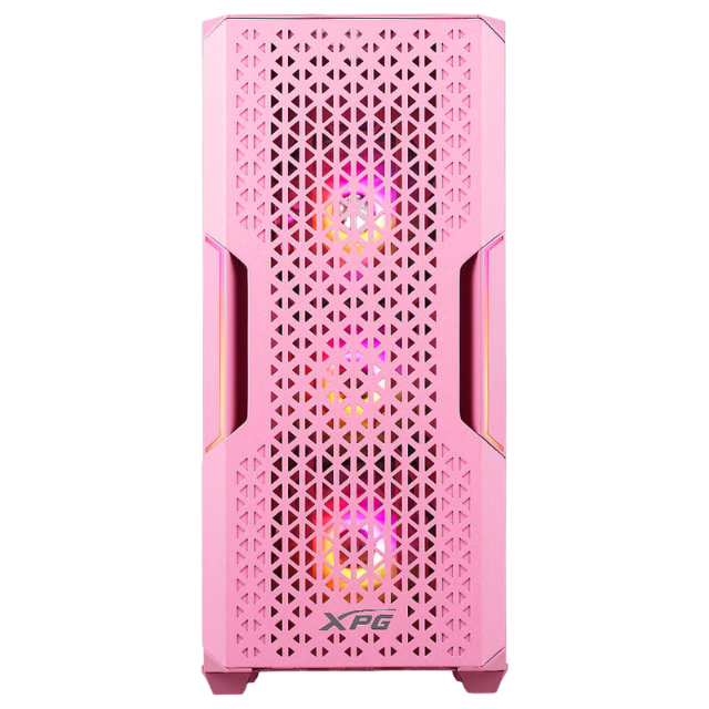 Gabinete XPG Starker Air ARGB / Cristal Templado / Midi-Tower, Mini-ITX/Micro-ATX/ATX / USB 3.0 / Sin Fuente / Rosa / STARKERAIR-PKCUS